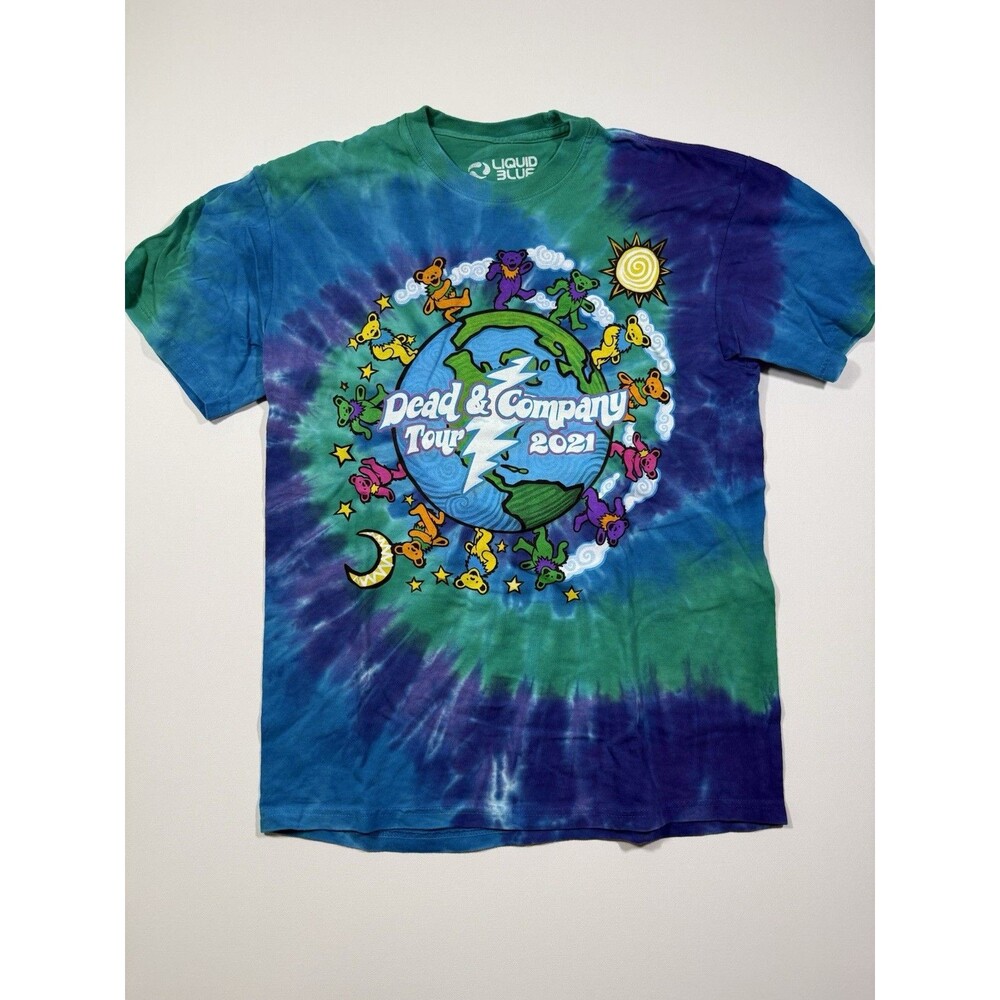 Dead Company Tour Liquid Blue Tie Dye Mayer Shirt AOP Mens Medium NEW